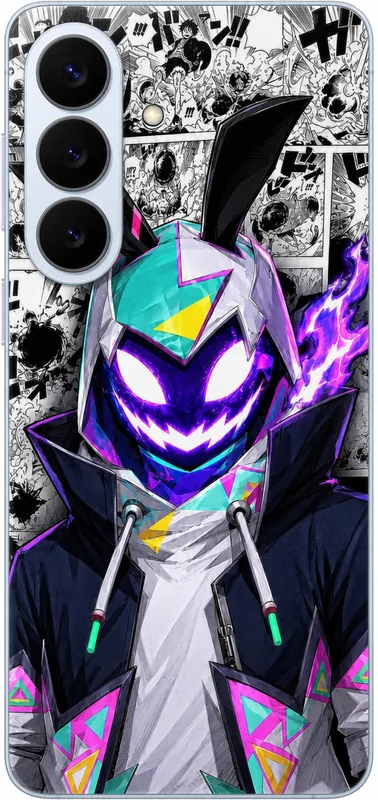 Skin pour smartphone représentant un personnage manga au masque de lapin